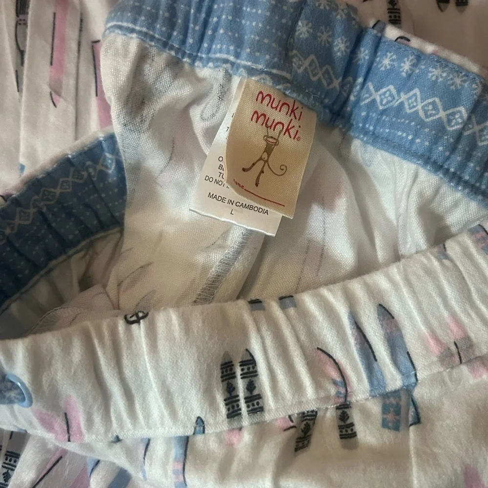 Munki Munki Pajamas for Women Classic Flannel PJ Set Long Sleeve Large NWT - Picture 6 of 6